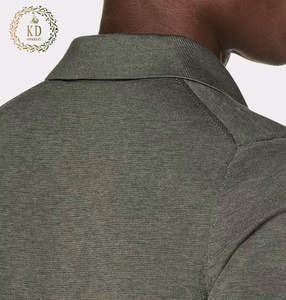 KD maglieria Custom OEM ODM estate Slim Fit maglia <span class=keywords><strong>corta</strong></span> in <span class=keywords><strong>cotone</strong></span> senza bottoni Polo da uomo maglione - Product Image 3