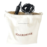 Sac de tri à linge réutilisable beige pochettes à cordon en coton avec logo personnalisé