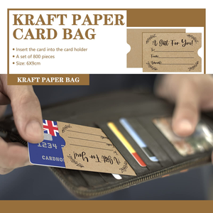 Funda de Papel Recubierto Impresa Personalizada para Tarjetas de Arte, Porta Tarjetas de Papel Kraft, Sobre para Tarjetas de Acceso - Product Image 3