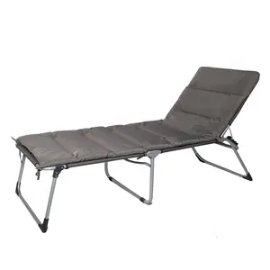Havuz tarafı açık uzanmış sıfır yerçekimi sandalye katlanır yastıklı güneş yatakları Set için yastıklı plaj şezlongu