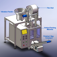 Automatische 2-kommen tellende, vul-, sluit- en verpakkingsmachine voor het tellen van dadels en jujubes en het hersluiten van zakjes voor het verpakken van gedroogd fruit