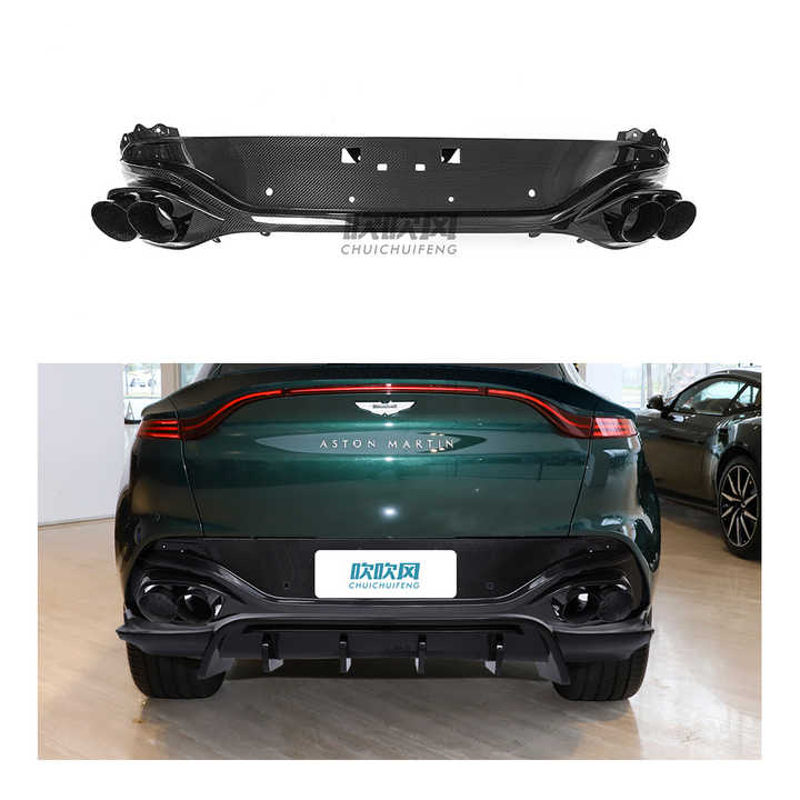 New Aston Martin DBX Rear Lip Bumper Diffusers Spoiler Dry Carbon Fiber ...