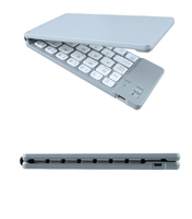 Keyboard Bluetooth portabel, tipis dan ringan, nirkabel mini lipat dua sistem umum untuk berbagai sistem
