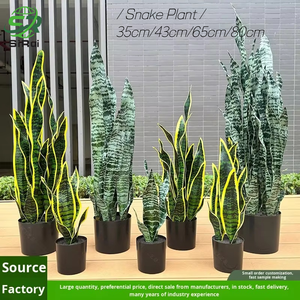 Decoração do quarto do ornamento interno <span class=keywords><strong>Artificial</strong></span> realista Cobra Planta Bonsai verde no assoalho do potenciômetro plástico Árvore em vaso Orquídea tigre <span class=keywords><strong>artificial</strong></span> - Product Image 2