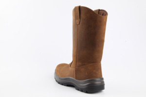 Bottes de sécurité en cuir véritable Gaomi Eyang, antidérapantes, résistantes à l'huile, à tube long, style cowboy, toutes <span class=keywords><strong>saisons</strong></span> - Product Image 4