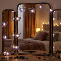 Guirlande lumineuse LED papillon romantique pour la Saint-Valentin, décoration pour mariage, dîner de Noël, chambre à coucher, rendez-vous, Luces Navideas