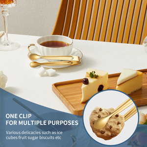 Stainless Steel Ice Tongs Reusable For Coffee Sugar Cubes Biscuits Bar Tools - Product Image 1