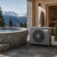 Refroidisseur électrique métallique 3,45 kW 60 Hz pour bain froid avec pompe intégrée, filtre et réfrigérant R410A – Système de refroidissement pour bain de glace et pompe à chaleur pour piscine