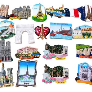 Autocollant de réfrigérateur français, souvenir touristique créatif de la Tour Eiffel, autocollant de réfrigérateur Arc de Triomphe, Louvre, exportation à l'étranger - Product Image 5