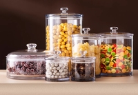 Bocaux de cuisine, récipients de stockage d'aliments et de biscuits pour garde-manger, boîtes d'apothicaire de salle de bain, passe au lave-vaisselle