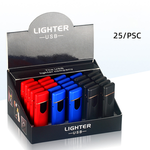 Venta caliente filamento de tungsteno carga fuerte a prueba de viento inducido bobina de doble cara Flip Top USB encendedores logotipo personalizado - Product Image 6