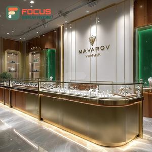 Sistema de Exhibición de Joyería Personalizado con Acabado Laminado, Vitrina de Vidrio para Tiendas de Marca - Product Image 3