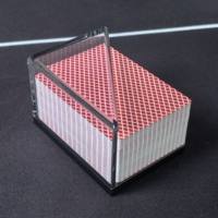 Porte-cartes en acrylique à double compartiment transparent pour usage professionnel en casino (Baccarat) – Fournisseur en gros, commande en vrac