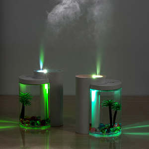 Humidificador de Aire USB Creativo con Diseño de Micro-Paisaje y Difusor de Aroma de Aceites Esenciales con Luz LED Cambiante - Product Image 3