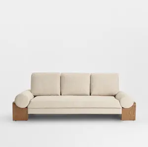 Sassanid Oem Italiaans Design Comfortabele Loungen Luxe Woonkamer Olivier Zand Boucle 3-zits Bank