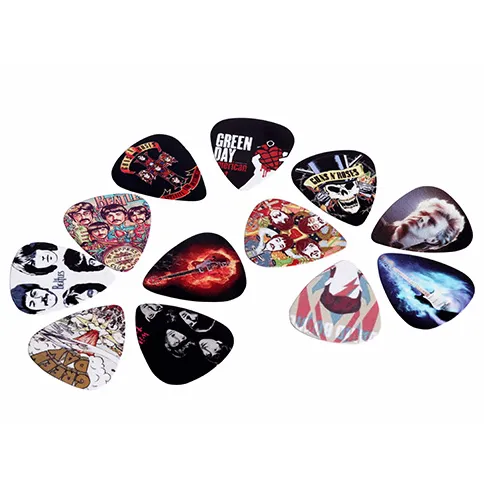 OEM logo 0.46mm thickness guitar pick coloful pick with guitar wholesale pick