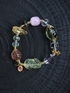 Vefiery Luxury Handmade Vintage Women's Multi Gemstone <b>Beaded</b> <b>Bracelet</b> Natural Citrine Pixiu Super Seven Rutilated Quartz 925 - Product Image 1