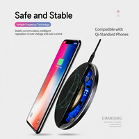 Chargeur sans fil magnétique de bureau ultra-fin 3 en 1 15W avec LED pour smartphones compatibles