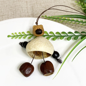 Colgante de Madera de Durazno Natural Hecho a Mano con Temática Animal para Terapia Sonora y Alivio del Estrés, Adorno Personalizado para Bolsos - Product Image 3