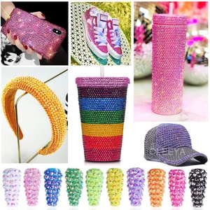 Oleeya Lot en vrac de strass en résine, base transparente, cristaux plats effet gelée et aurora, pour accessoires de nail art DIY - Product Image 6
