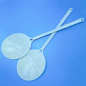 Grande tapette à mouches en plastique à tête ronde, avec manche allongé et épaissi, pour usage domestique, tue-moustiques manuel, petit article à un yuan. - Product Image 2