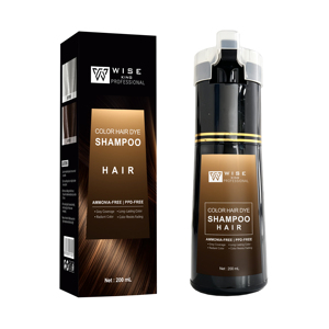 Shampoo Colorante per <span class=keywords><strong>Capelli</strong></span> Marrone <span class=keywords><strong>Chiaro</strong></span> Senza Ammoniaca per Copertura Totale dei <span class=keywords><strong>Capelli</strong></span> Grigi, <span class=keywords><strong>Colore</strong></span> Radiante a Lunga Durata, 10 Minuti, Ricco di Estratti Erboristici - Product Image 1