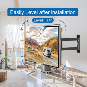 Soporte de Pared para TV Articulado y Giratorio de 400*400 mm, para TV de 26-55 Pulgadas, Acero Laminado en Frío, Negro, Movimiento Completo, para Pantallas LCD - Product Image 4