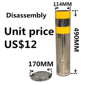 Resistente dissuasore in acciaio inossidabile per interni commerciali e aree di parcheggio rimovibili chiusura funzione di finitura verniciata a polvere - Product Image 2