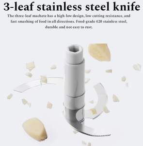 Manual Meat Grinder Vegetable Cutter Kitchen Whisk Food Processor Blade <b>Slicer</b> Garlic <b>Onion</b> Chopper Lazy Push Tool Meat Poultry - Product Image 6