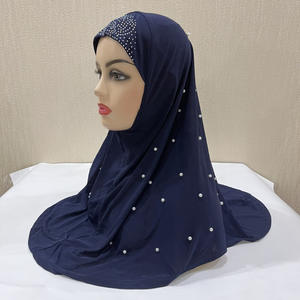 Vente en gros de foulard unique en lin cristal à la mode Hijab en jersey instantané pailleté multicolore - Product Image 4