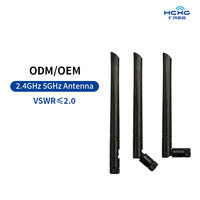 Antenne de communication 2,4 GHz 2dBi SMA mâle omnidirectionnelle pliable en caoutchouc TPEE pour routeur, caméra, IoT