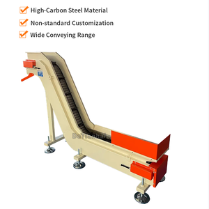 Nastro trasportatore a cerniera per trucioli, rimuovi-trucioli per macchine CNC, nastro trasportatore a doghe in acciaio inossidabile per centri di lavoro - Product Image 1