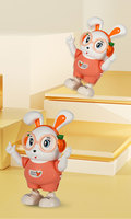 Petit lapin mignon qui chante et danse, jouet électrique pour bébé, jouet intelligent pour enfants, lapin mignon qui pratique le levage de la tête, jouet de puzzle