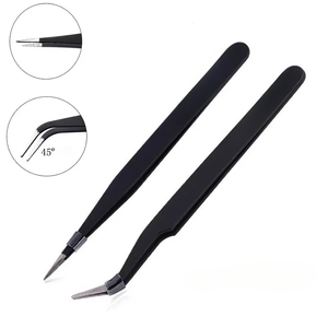 Pinza para Cejas y Pestañas con Punta de Fibra, Herramienta de Belleza de Alta Precisión para Pestañas Postizas - Product Image 6