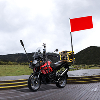 Kewig 110cm Perche à drapeau en alliage d'aluminium pour moto, multifonctionnelle, support de caméra sport et perche à selfie pour caméra d'action Insta360