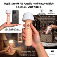 Lampe LED d'urgence MagiBazaar, torche portable légère, lumière chaude et froide, forme champignon, étanche IP65, 250 lumens, pour intérieur/extérieur