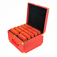 Étui en velours floqué avec boîtes d'emballage pour cartouches vides ultra premium jetables Box Ace Rouge