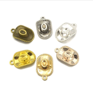 Best Quality <strong>Filigree</strong> Cowboy Hat Beads Necklace Custom Jewelry Charms <strong>Pendant</strong>