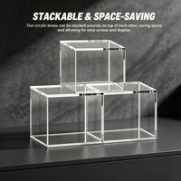 Boîte de présentation en acrylique transparente personnalisée avec couvercle magnétique, protection UV pour figurines et boîtes de boosters PSA CGC