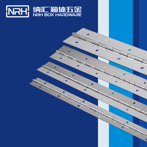 Charnières de piano Nrh Nahui 1,8 m en acier inoxydable finition brossée, charnière de meuble au design moderne et épuré - Product Image 3