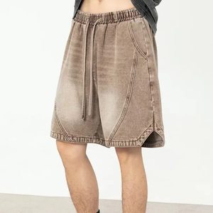 Custom Vintage Distressed baggy jorts men y2k Summer High Quality streetwear men shorts Breathable Street Style mens denim jorts - Product Image 4