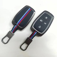 Installer l'étui de protection de clé de voiture en cuir en alliage de zinc pour les accessoires automobiles indiens Tata ESTATE