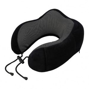 Luxury Velvet Soft Space Memory Foam Neck Pillow Solid U-Shape Cervical Healthcare Travel Pillow with Slow Long Head - Product Image 1