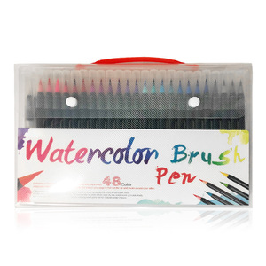 48 Set di Colori di Imballaggio Acquerello Pennello Penna di Colore di Acqua Della Penna Della Spazzola per La Pittura - Product Image 1