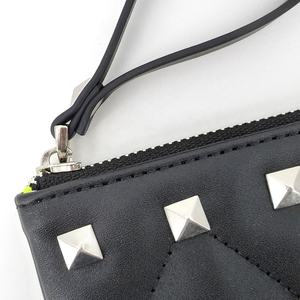 Nero alla moda di cuoio DELL'UNITÀ di elaborazione rivetto pelle di pecora di cuoio DELL'UNITÀ di elaborazione della carta di attesa moneta del raccoglitore della frizione della borsa <span class=keywords><strong>da</strong></span> <span class=keywords><strong>sera</strong></span> borsa borsa <span class=keywords><strong>da</strong></span> polso <span class=keywords><strong>da</strong></span> uomo - Product Image 4