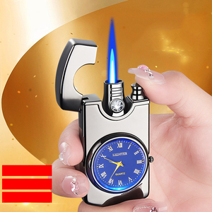 Direct pour cigare logo personnalisé <span class=keywords><strong>briquet</strong></span> horloge de luxe <span class=keywords><strong>montre</strong></span> hommes cadeau <span class=keywords><strong>briquet</strong></span> cigare torche <span class=keywords><strong>briquet</strong></span> - Product Image 5