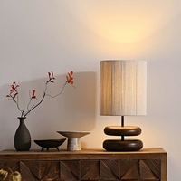 Lampe de bureau LED dimmable électrique simple et flexible en bambou, design moderne et décoratif, style nordique, pour chambre d'hôtel vintage ou bureau intelligent.