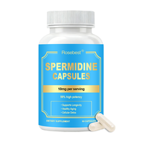 Rosebest Vente en Gros OEM Marque Privée 99% Haute Puissance 10mg Spermidine 3HCI Capsules Renouvellement Cellulaire & Complément Anti-Âge Sain