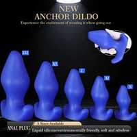Vente en gros usine : Plug anal en silicone avec ancre portable, masseur de prostate à base en T, entraîneur anal, fournisseur en gros BDSM