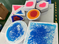 Tapis de lave liquide en plastique coloré, fait à la main, non toxique, pour enfants, Gel Tactile, sensoriel, PVC, pour piste de danse